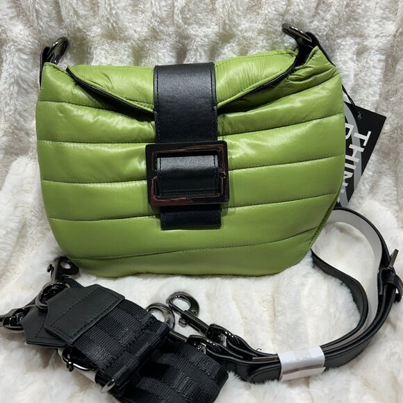 THINK ROYLN Handbags - NWT Think Royln Downtown Crossbody - Shiny Deep Olive Green Quilted
